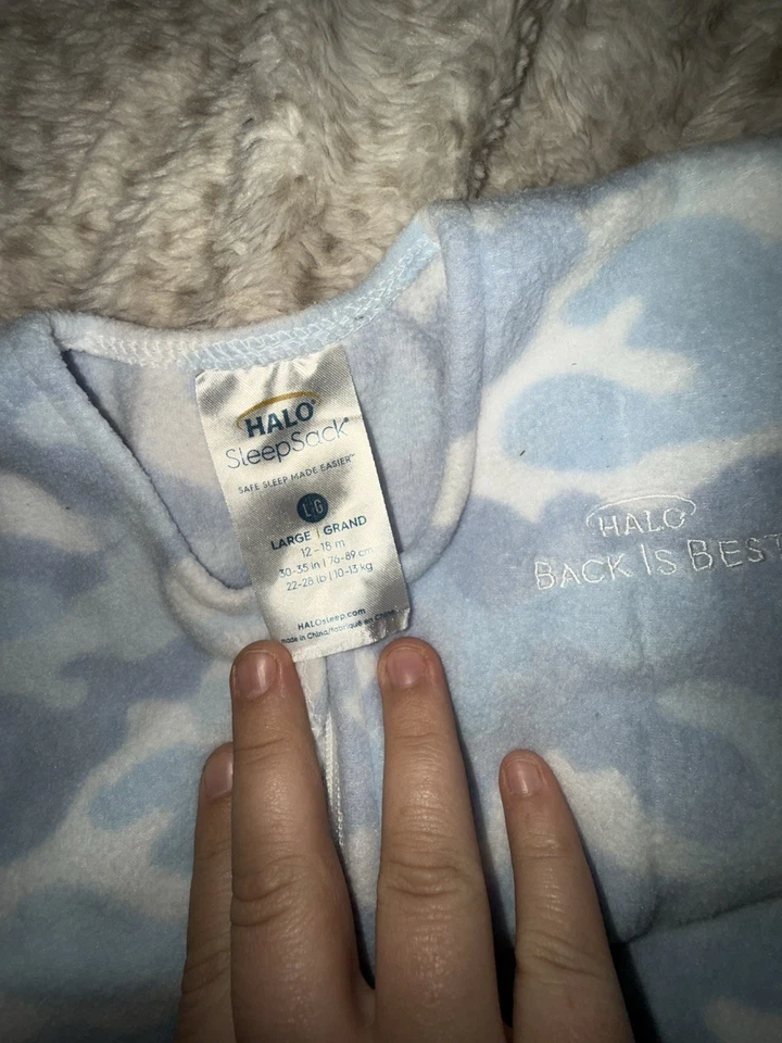 Saco de Dormir Franela Marca HALO 12-18 Meses Azul Camuflaje Foto 2 de 2
