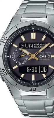 CASIO Wave Ceptor WVA-M650  Solar Atomic Time Watch Black & Gold Dial Steel
