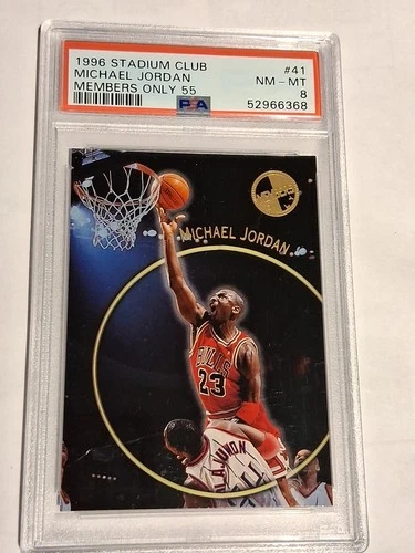 1996-97 Topps Stadium Club Members Only 55 #41 Michael Jordan PSA 8 Graded Card