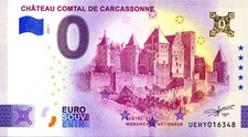 11 CARCASSONNE Château comtal, 2026, OR, Billet Euro Souvenir