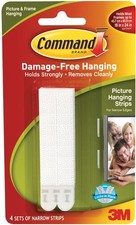 6 Pack - Narrow Picture Hanging Strips White - 17207-ES 5.11 per strip