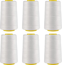 6 Rolls Heavy Duty Spool Sewing Thread for Bags Stitcher Closer
