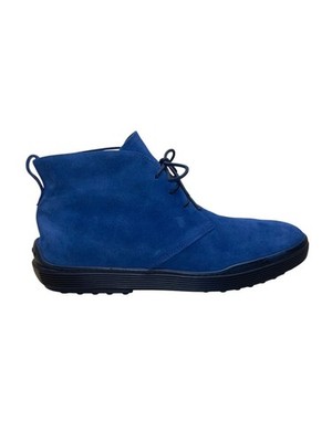 Tod s Men s Blue Suede Polacchinni Ankle Chukka Boots Size 7