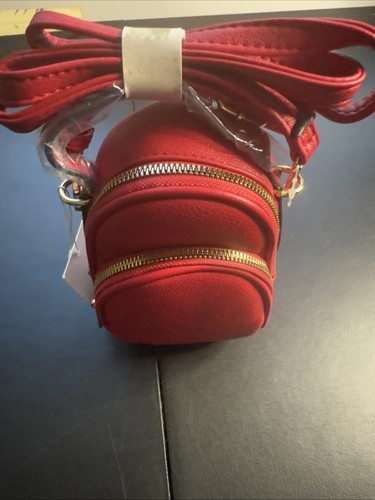 Tracolla rossa piccola con zip moda nuova con etichetta - Foto 7 di 7
