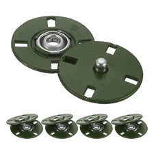 5Pcs Snap Buttons, Metal Invisible Buckle (Dark Green, 23mm)
