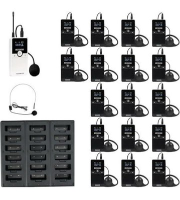 Retekess TT116 Wireless Tour Guide System, Tour Guide Headsets, 17 Receivers