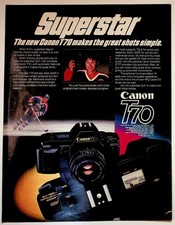 Canon T70 Vintage Print Advertisement 10x13 1984 Camera SLR Promo
