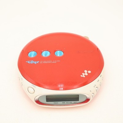 Sony Psyc CD Walkman D-EJ360 Red Portable CD Player G-Protection Y2K WORKING