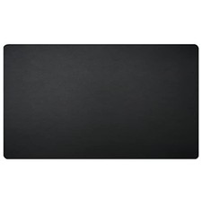 Desk Blotter Pad, Black, 14 x 24 Inches, Faux Leather, Non-Slip