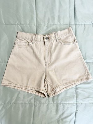 NWT Women s Mango High-Waist Straight Shorts US Size 6 Color Sand MSRP $59.99