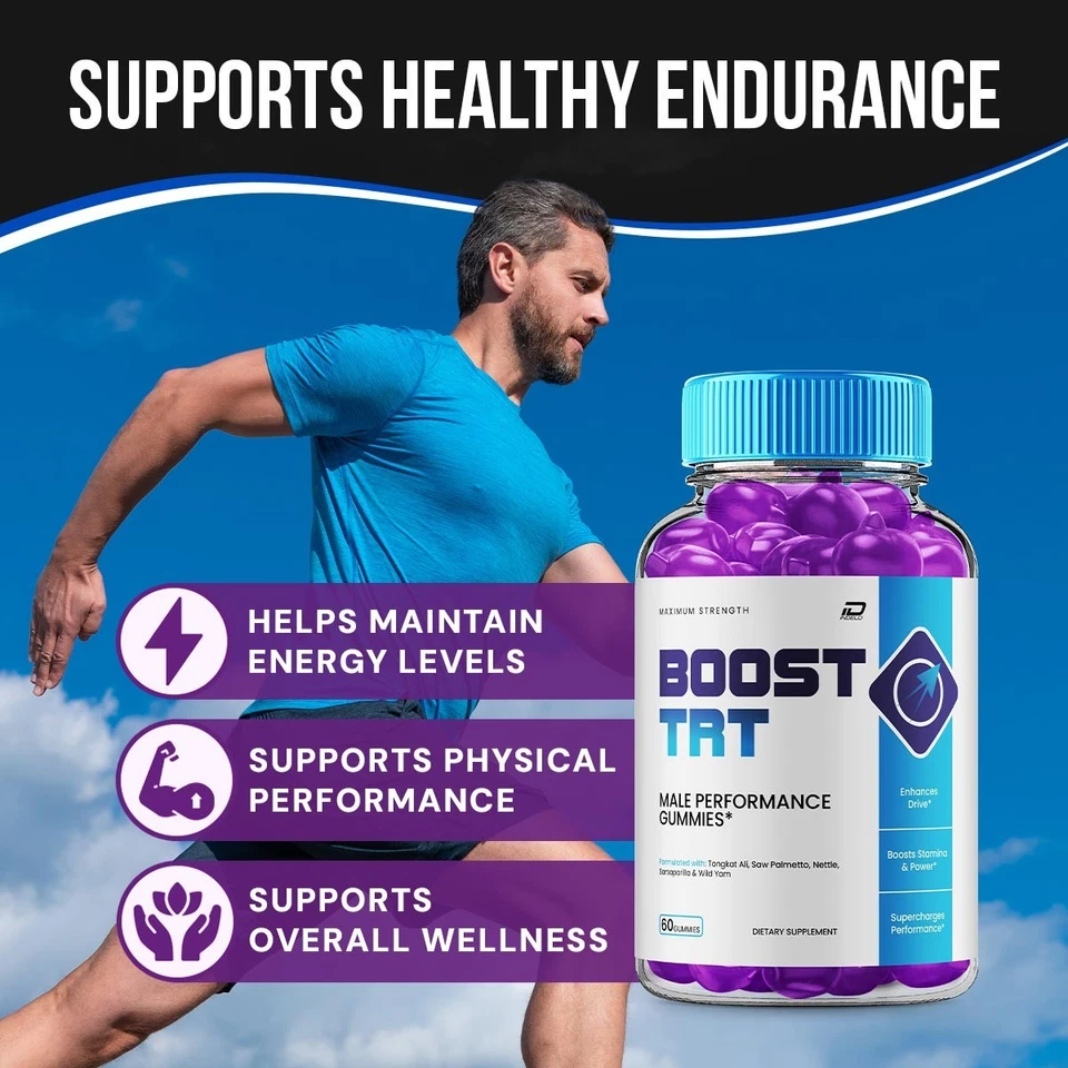 (pacote com 2) gomas Boost TRT para homens – Boost TRT gomas masculinas mistura natural comentários - Imagem 2 de 4