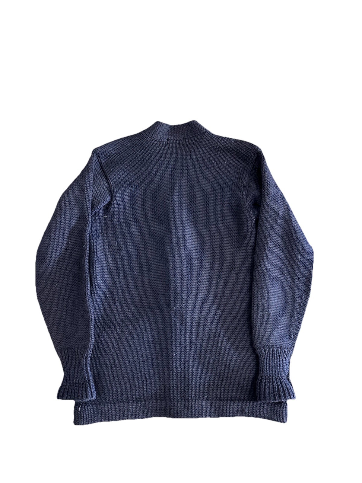 Vintage 30s Wool Cardigan Button Down Navy Munzel… - image 5