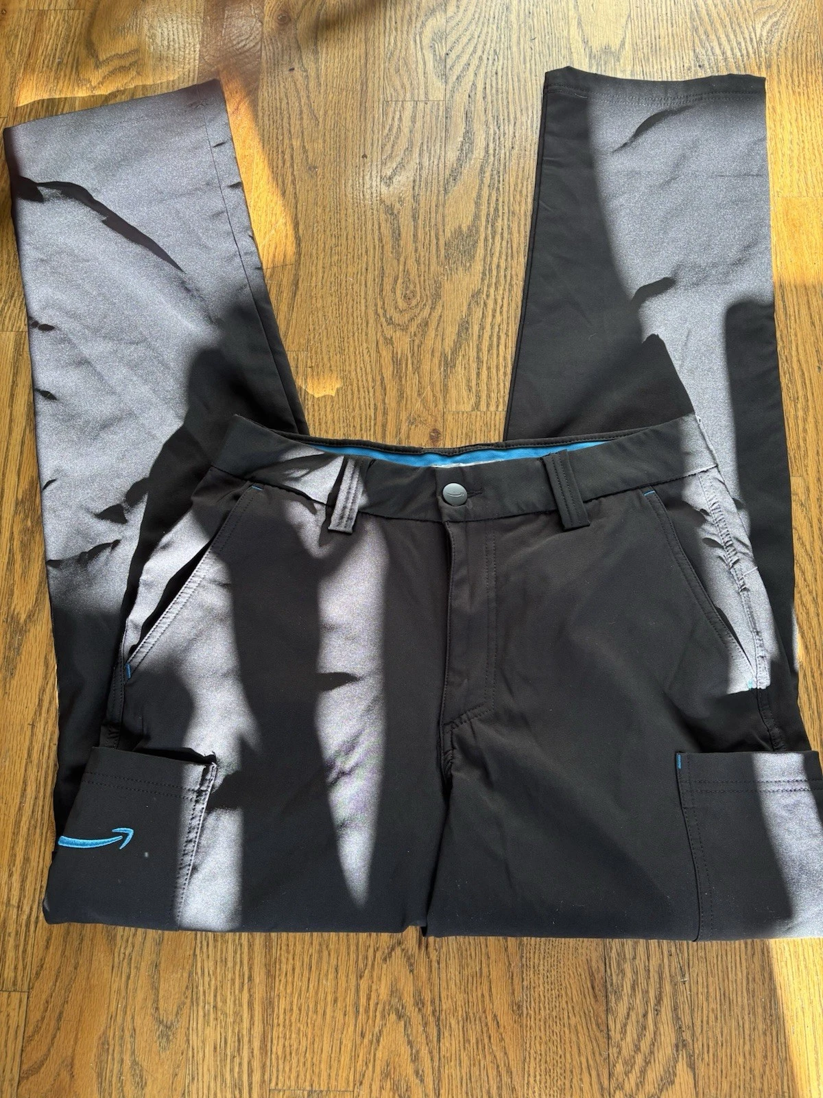 Amazon Pants Mens Size M Black Luly Yang Cargo Pocket Working Driver 32-34