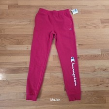 Champion Boys Double Knit Jogger Pants Red Size Large 14/16 New With Tags