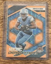 2025 Panini Mosaic - Epic Performers Amon-Ra St. Brown #5 Orange Fluorescent