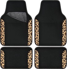 Car Pass Waterproof Universal Fit Car Floor Mats Leopard Print Car Pass Waterproof Universal Fit Car Floor Mats Leopard Print
