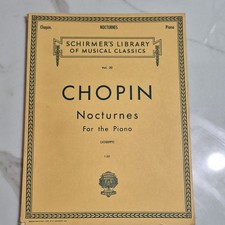 G. Schirmer Chopin Nocturnes Piano Sheet Music Vol. 30 Classical