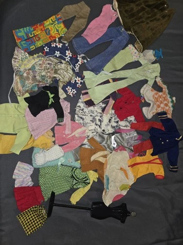 Vintage LOT 60's 70's Barbie Dolls Clothes Accessories Fashion