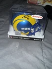 Los Angeles Rams Colby Parkinson Riddell Speed Mini Helmet Signed Beckett cert