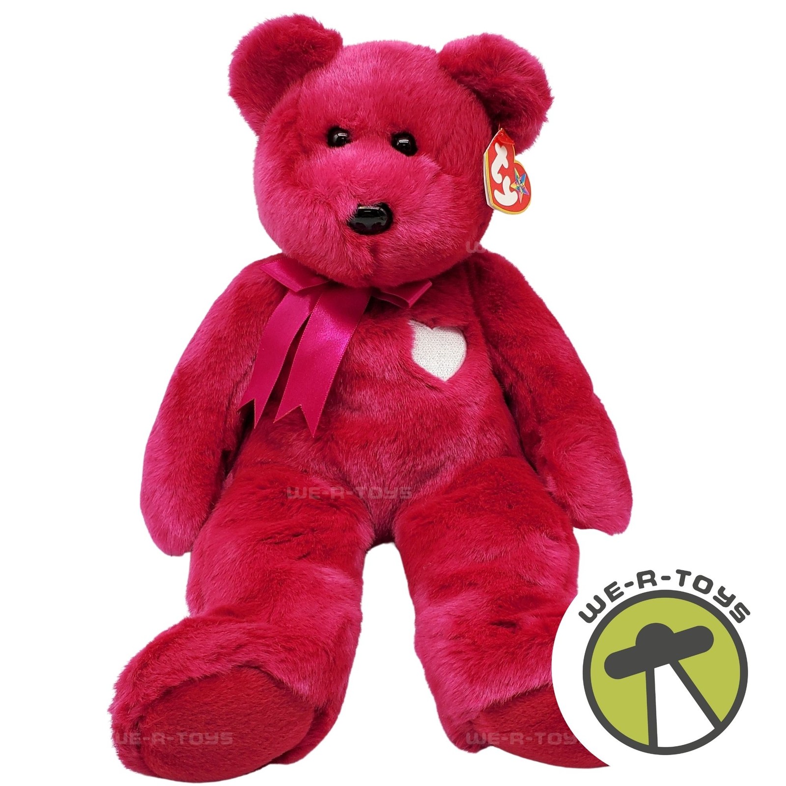 Ty Buddy Valentina the Bear Valentine's Day Plush with Hot Pink Ribbon