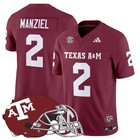 Johnny #2 Manziel Aggies Men's All Stitched Jersey Maroon
