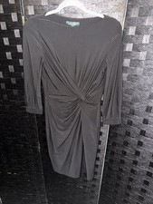 Lauren Ralph Lauren Women’s Black 3/4 Sleeve Sheath Dress Ruched Size 4 Small