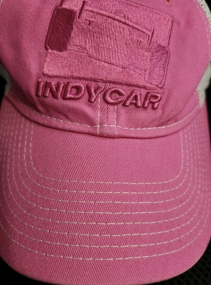 Молодежная шапка New Era Indycar Racing розовая белая с регулируемым ремешком кепка для девочек детей Indy - Изображение 2 из 4