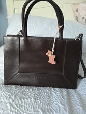 Radley Brown Leather Handbag With Shoulder Strap Few Worn Area Fully Functional