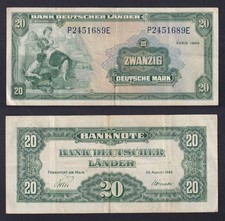 Germany 20 Deutsche Mark 1949 P.-17A BB+/VF+