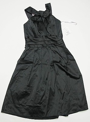 Davids Bridal 83690 BM Sz Y Neck Cotton Sateen Short Dress