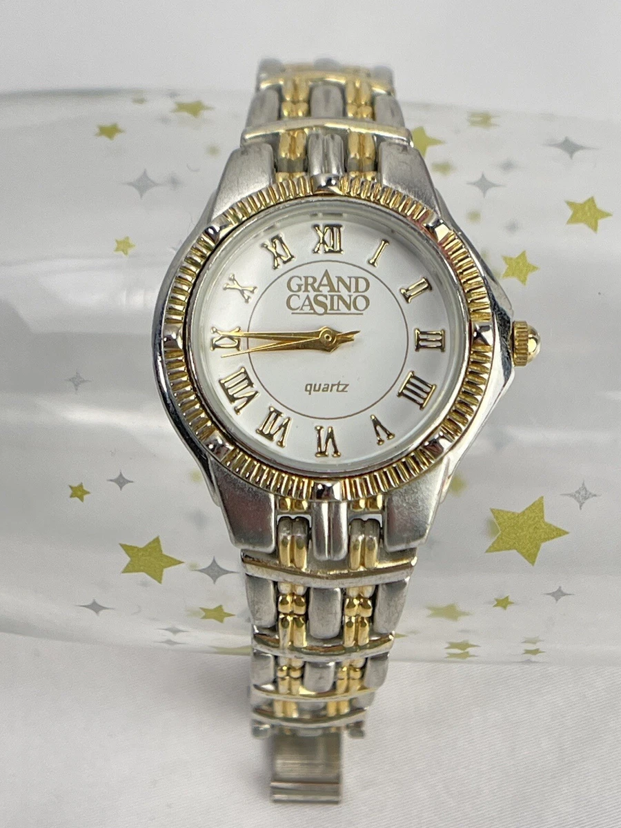 grand casino womens quartz watch two tone white dial eBay