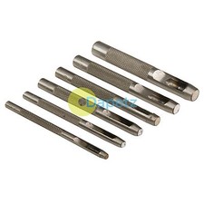 6Pce Hollow Punch Set Create Clean Hole In Rubber,Leather,Plastic  Vinyl