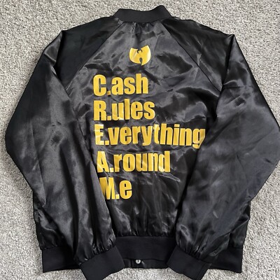 【 Wu-Tang Jacket size: L 】 🔴Wu-Tang Jacket Size XL Black Yellow Wu-Wear Racer Brand New