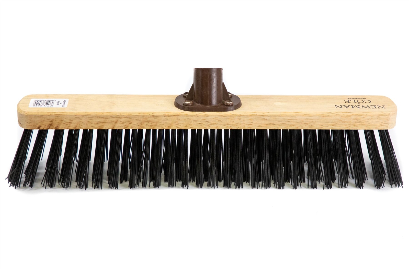 Newman and Cole 18"" Stiff Synthetic Hard Poly Bristle Outdoor Brush Broom Head