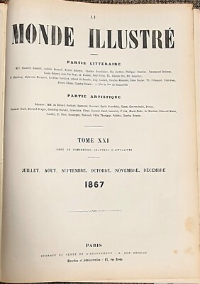 1867 Le Monde Illustrè French Illustrated Magazine Antique Book