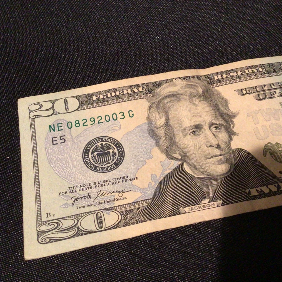 BIRTHDAY BILL SERIAL NUMBER $20 DOLLAR NOTE 08292003 August 29th 2003 (2017) - Image 4 of 4