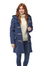 Original Montgomery Women's Classic Fit Duffle Coat Wooden Toggles - Royal Blue