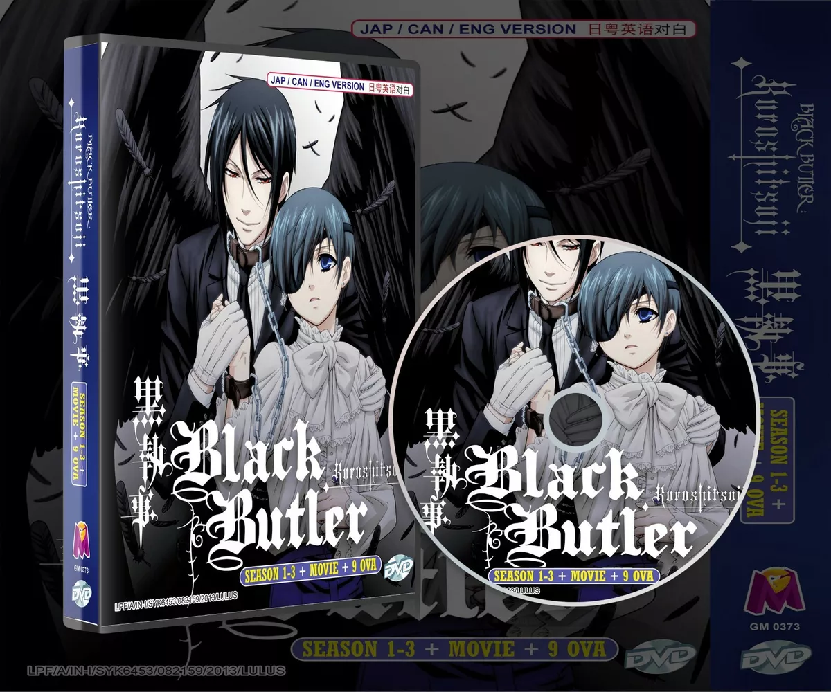 DVD Anime Kuroshitsuji Black Butler Complete Collection S. 1-3 + Movie + 9  OVAs