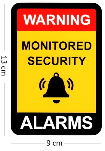 Alarm Warning Sticker, Home Security Vinyl Decal, Burglar House Security Sign X4 - Picture 2 of 2