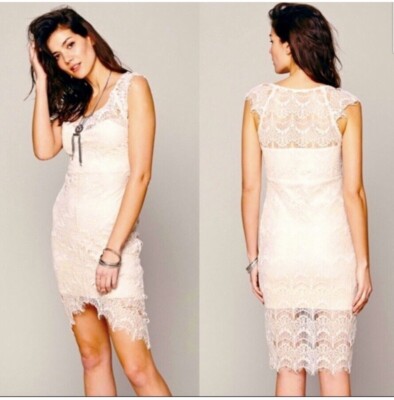Intimately Free People Lace Fitted Bodycon Cream Dress Boho Women's M | eBay Intimately Free People Lace Fitted Bodycon Cream Dress Boho Women's M | eBay