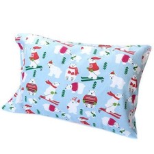 POLAR BEAR XMAS SWEATER SKI FLANNEL SHEET SET  PILLOWCASES KING QUEEN FULL TWIN