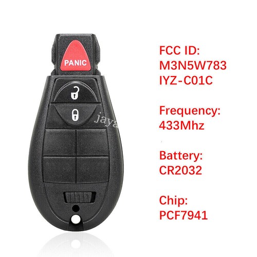 2 For 2013 2014 2015 2016 2017 2018 2019 2020 Dodge Grand Caravan Remote Key Fob - Picture 3 of 8