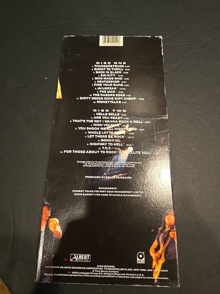 AC/DC Live [Collector's Edition] [Remaster] 1992 2 Discs Collection VG ...