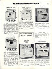 1958 PAPER AD Metal Ware Toy Play Electric Range Stove Oven Wolverine
