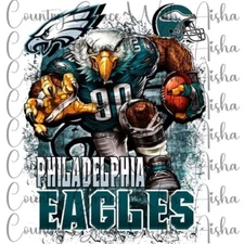Sublimation Transfer Eagles Football Ready To Press Heat Transfer
