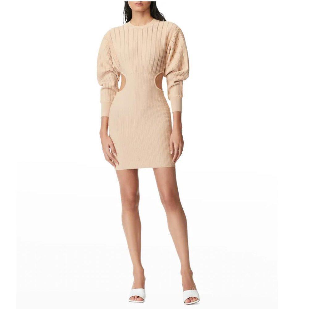 herve leger cut out dress Icon Cap Sleeve Cut-out Gown