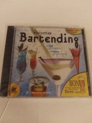 ARC Media Home Bartending CD-ROM For Windows and Mac Brand New Sealed