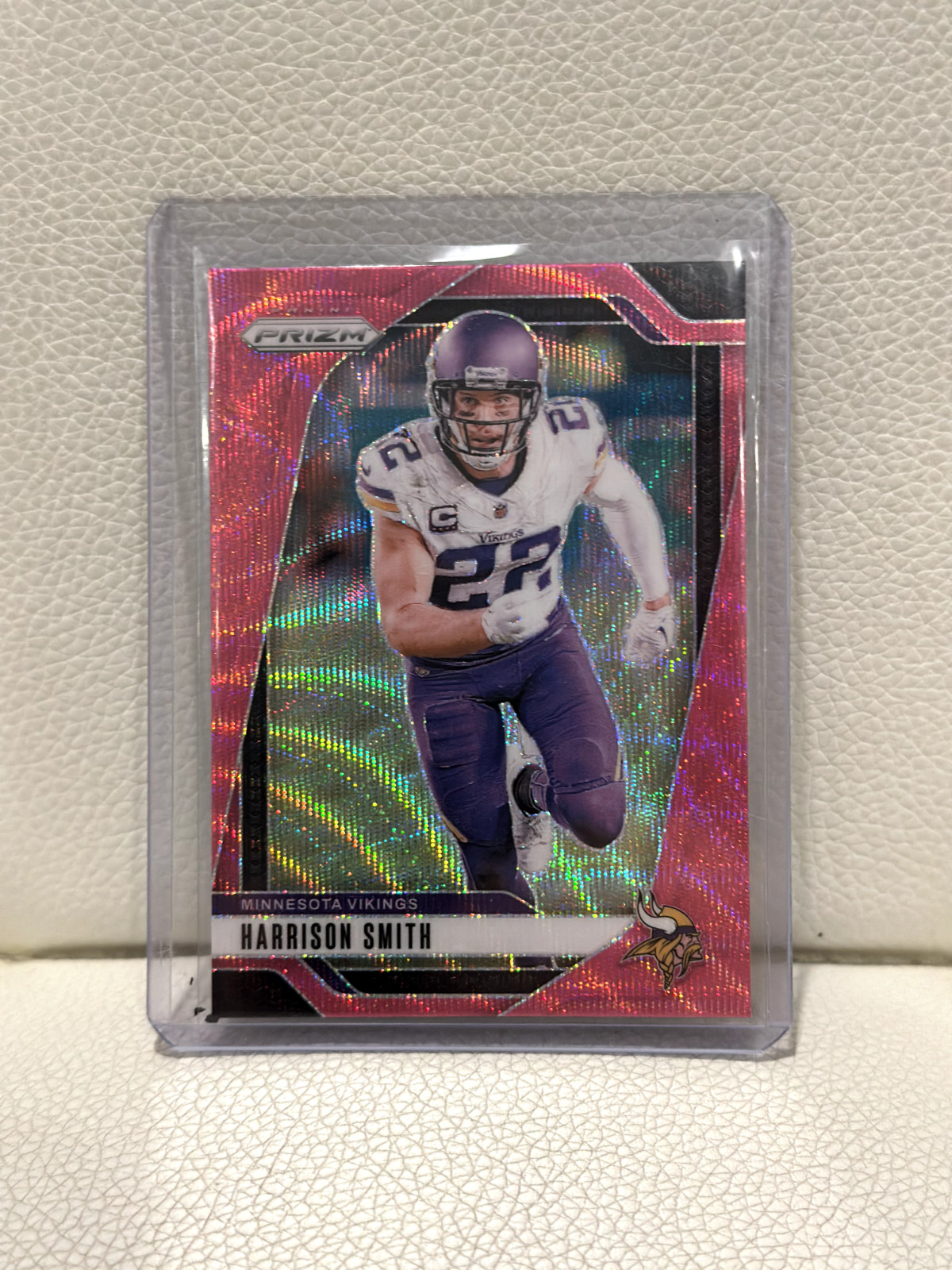 2024 Panini Prizm Harrison Smith Pink Wave Prizm #190 Minnesota Vikings