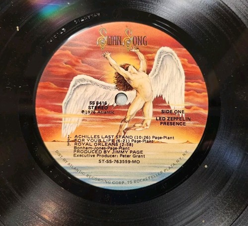 * RARE * Label Error Led Zeppelin - Presence LP 1976 SS 8416 (VG) Side 1 Both - Foto 5 di 6