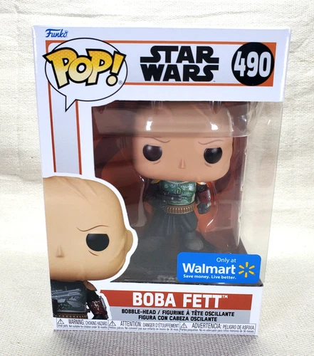 Funko Pop! Star Wars Boba Fett Unmasked #490 Walmart Exclusive Mandalorian
